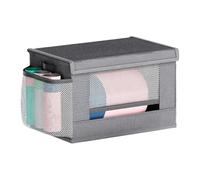 Distributore e portasacchetti per la spazzatura, contenitore pieghevole, contenitore per sacchetti per la spazzatura, con tasca in rete, per cucina, armadio, guardaroba, piano di lavoro e armadio