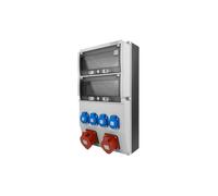 Distributore edile 16A 32A CEE 4x230V due finestre DV-5312-F