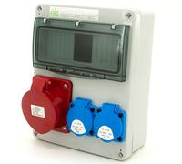 Distributore edile 32A/4 + 2GS 230V, alloggiamento 8NO201/4