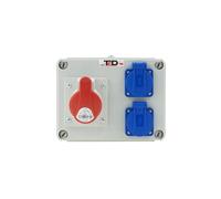 Distributore edile RS-07 16A/4P + 2Gs 230V 07.164