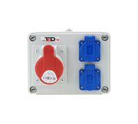 Distributore edile RS-07 32A/4P + 2Gs 230V 07.324