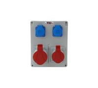 Distributore edile RS-08 32A/5P + 16A/5P + 2Gs 230V 01.180