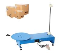 Distributore elettrico di film estensibile, macchina avvolgitrice semiautomatica con giradischi e comando a pedale, capacità di carico 70 kg per uso in magazzino