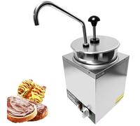 Distributore elettrico per salse, scalda salsa regolabile con angolo di 360°, design a pressione per un rapido rimbalzo, riscaldamento e conservazione del calore per buffet e feste