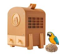 Distributore elettrico per uccelli soffiato, con 3 livelli di flusso d'aria regolabili e cassetti per miglio, cereali e semi di melone