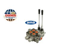 DISTRIBUTORE IDRAULICO 3/8" 2 LEVE 1° SEMPLICE EFFETTO 2° DOPPIO EFFETTO 40litri