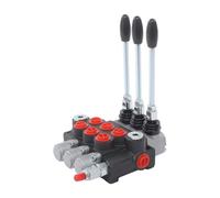 Distributore idraulico a 3 elementi 40L/min, Valvola di Controllo Direzionale 31.5 MPa, Controllo Manuale Doppio Effetto per Trattore, Spaccalegna e Attrezzature Agricole