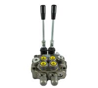 DISTRIBUTORE OLEODINAMICO IDRAULICO A 2 LEVE LEVA DOPPIO EFFETTO 3/8" 40LT 34567