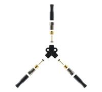 Distributore idraulico della linea del freno di moto della bicicletta 1 a 2 CNC Alluminio Oil Splitter Adapter System Component 45/90 Gradi Mount Nero (A)