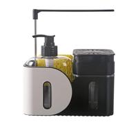 Distributore Liquido Stoviglie,Supporto Spugna e Portasciugamani | Dispenser di sapone a pompa manuale | per il Bagno Casa Hotel Appartamento Camping-Car Stoviglie e Viso
