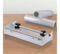 Distributore Manuale di Film di Imballaggio Alimento, Avvolgitrice per Pellicola Estensibile Appendibile, Macchina Imballatrice in Acciaio Inox con Taglierina(72x22x11cm/28x8x4in)