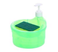 Distributore manuale per bagno,Distributore manuale Organizzatore | Porta spugna 2 in 1 per lavello da cucina con 35 once per cucina, bagno, L