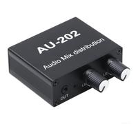 Distributore Mixer Audio Studio con doppio ingresso e doppia uscita, supporta cuffie e per AMP, alimentazione esterna abilitata