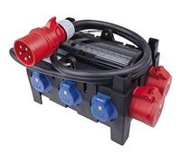 Distributore mobile in plastica Ischl portatile 16 a 6 x 250 V/3 x 400 V + FI IP44