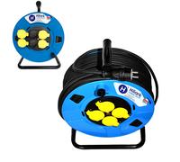 Distributore multiplo da cantiere 4+1 H07RN-F 3G1,5 su avvolgicavo 1-50 m