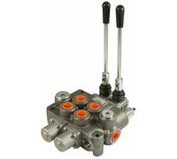 Ama Distributore Idraulico 1/2"-3/4" a 2 Leve Doppio Effetto 80 L Ritorno a Molla - Oleodinamica