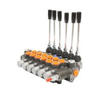 DISTRIBUTORE OLEODINAMICO a 6 leve incluso flusso 80L/min, 15 /+80
