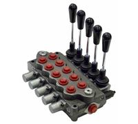 DISTRIBUTORE OLEODINAMICO IDRAULICO A 5 LEVE LEVA DOPPIO EFFETTO 3/8" 45LT