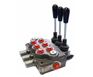 DISTRIBUTORE OLEODINAMICO IDRAULICO 3/8 1 2 3 LEVA DOPPIO EFFETTO 45 LITRI LEVE