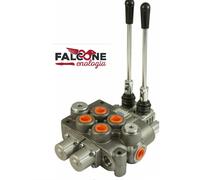 DISTRIBUTORE OLEODINAMICO IDRAULICO A 2 LEVE LEVA DOPPIO EFFETTO 3/8" 40LT 34567