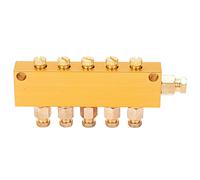 Distributore Olio in Ottone 5/6 Vie Olio Lubrificante Regolabile Distributore a Pistone Valore Blocco Collettore per di Lubrificazione Centralizzato(1 in 5 out)