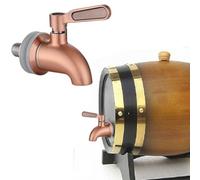 Distributore per rubinetto del vino, rubinetto in acciaio inossidabile 304 con valvola a sfera per barattoli di birra, 16 mm, oro a specchio (oro rosa spazzolato (16 mm)