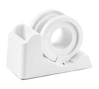 Distributore Plastica Adesivo Bianco di Nastro in Scrivania | Design Semplice e Pratico, Aspetto Elegante e Contemporaneo, per Ufficio e Casa, Formato Compatto