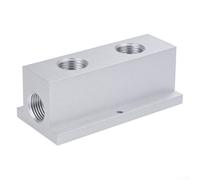 Distributore pneumatico compatto a T con porte filettate G1/4 e G1/2, divisore multi porta in lega di alluminio per macchinari CNC e controllo del flusso d'aria dell'automazione industriale (B)