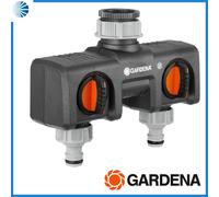 Distributore rubinetto 2 vie uscite presa rubinetto doppia gardena 8193