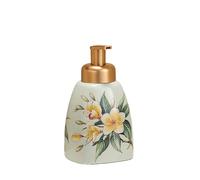 Distributore Sapone Dispenser di sapone schiumogeno con bottiglie liquide in ceramica a pompa, ideali for la decorazione di cucina e bagno(Green)