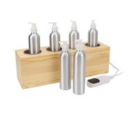 Distributore Scaldaolio Elettrico con Timer e Temperatura Regolabile per Oli Essenziali Aromaterapia Massaggi Spa Uso Domestico Venatura del Legno