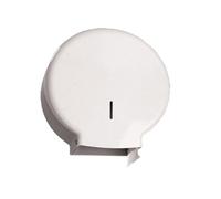 Filmop Distributore porta rotolo carta igienica mini jumbo. Rotolo max 300 mt, anima compatibile 45-55 mm, 76 con adattatore. Chiusura con chiave. Colore bianco. Materiale: Plastica. Stile: Moderno