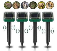 Distributore solare per talpe, 4 pezzi: IP65, impermeabile, protezione solare per talpe, spaventappi, per arvicole, per espellere, antiparassitari da giardino