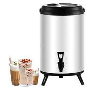 Distributore termico per bevande, in acciaio inox, per bevande calde e fredde, con beccuccio, urna termica per caffè, feste, buffet, catering e uso domestico, 10 l
