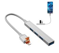 Distributore USB Multiport USB C -Adattatore Da 4 Port Con Tipo -C E USB | Estensione Del Laptop, Chiave USB, Disco Rigido, Console, Stampante, Fotocamera, Tastiera E, Connessivit
