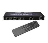 Distributore video a 4 vie, 1080p, 60-4 vie, adattatore HD, estrattore audio HD, splitter di selezione HD, switch senza soluzione di continuità per laptop, proiettori e TV box