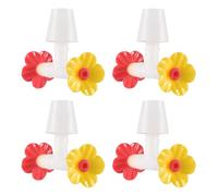 Distributori di nettare per colibris,4 pezzi di ricambio per mangiatoia per resistente alle, ugelli di alimentazione a punta antigoccia per osservazione giardino E