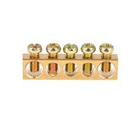 Distribuzione 10pcs 5 Hole elettrico Wire Terminal vite di terra neutrale Bar Zero Terra Bar 5 Electronics Morsettiere Kit barra di messa a terra terminale
