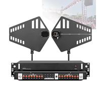 Distribuzione antenna UHF Amplificatore di segnale microfono senza fili con 2 alette per antenna direzionale attiva per cantare KTV Party 8-Way