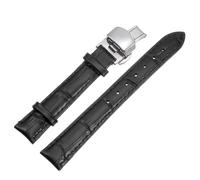 Distribuzione Fibbia Orologio Cinghia 14mm Pelle Cinghia con Molla Barra Nero