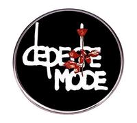 Distrigeek Pin's Metal Depeche Fashion Logo Violator, Gruppo Rock, Rotondo, Nero, per Donna Uomo