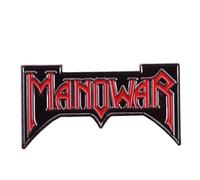 Distriggek Pin's Manowar Logo, in metallo smaltato distintivo pin gruppo musicale Heavy Metal, vintage idea regalo per uomo donna fan rock