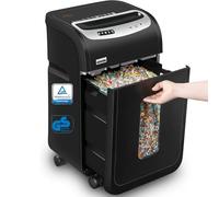 Distruggi documenti da 18 Fogli, VidaTeco Micro-Cut Tritacarte per CD e Carte di Credito, 60 Minuti di Uso Continuato, Cestino da 30 Litri, Trituratore ad Alta Sicurezza(P-4) per Casa e Ufficio, Nero