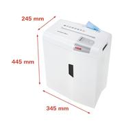 Distruggi documenti professionale HSM Shredstar X6 pro - 164154 Distruggidocumenti ad uso professionale con tipo di taglio a frammenti capace di tagliare fino a 6 fogli alla velocità di 35 mm/s con un cestino da 20 l e dal peso di 6 kg in confezione da 1 Pz.