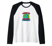 Distruggi il Patriarcato non il pianeta Retro Design Maglia con Maniche Raglan