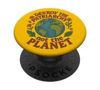 Distruggi il Patriarcato non il pianeta Retro Design PopSockets PopGrip Adesivo