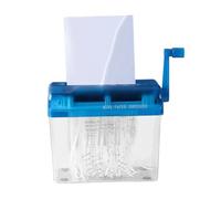Distruggidocumenti manuale, 17 x 9,5 x 15 cm, distruggidocumenti da tavolo | a manovella, taglierina personale, per documenti, fatture, carte di credito, studenti, insegnanti e adulti