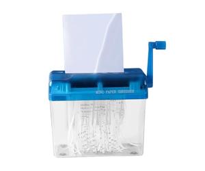 Distruggidocumenti manuale, compatto a manovella, mini dispositivo da ufficio, distruggidocumenti portatile per casa, aule, insegnanti, studenti, fatture, ricevute, lettere