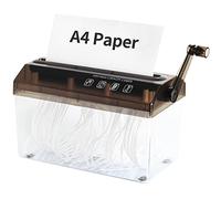 Distruggidocumenti manuale - Utensile da taglio dritto per carta A4 Mini smerigliatrice portatile per file A2 piegati Documenti Home Office Forniture per desktop Nero trasparente OF02BK
