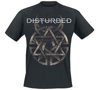 Disturbed Symbol Uomo T-Shirt Nero XXL 100% Cotone Regular